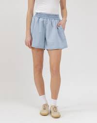 Brunette the Label - Chambray Short Oxford Blue