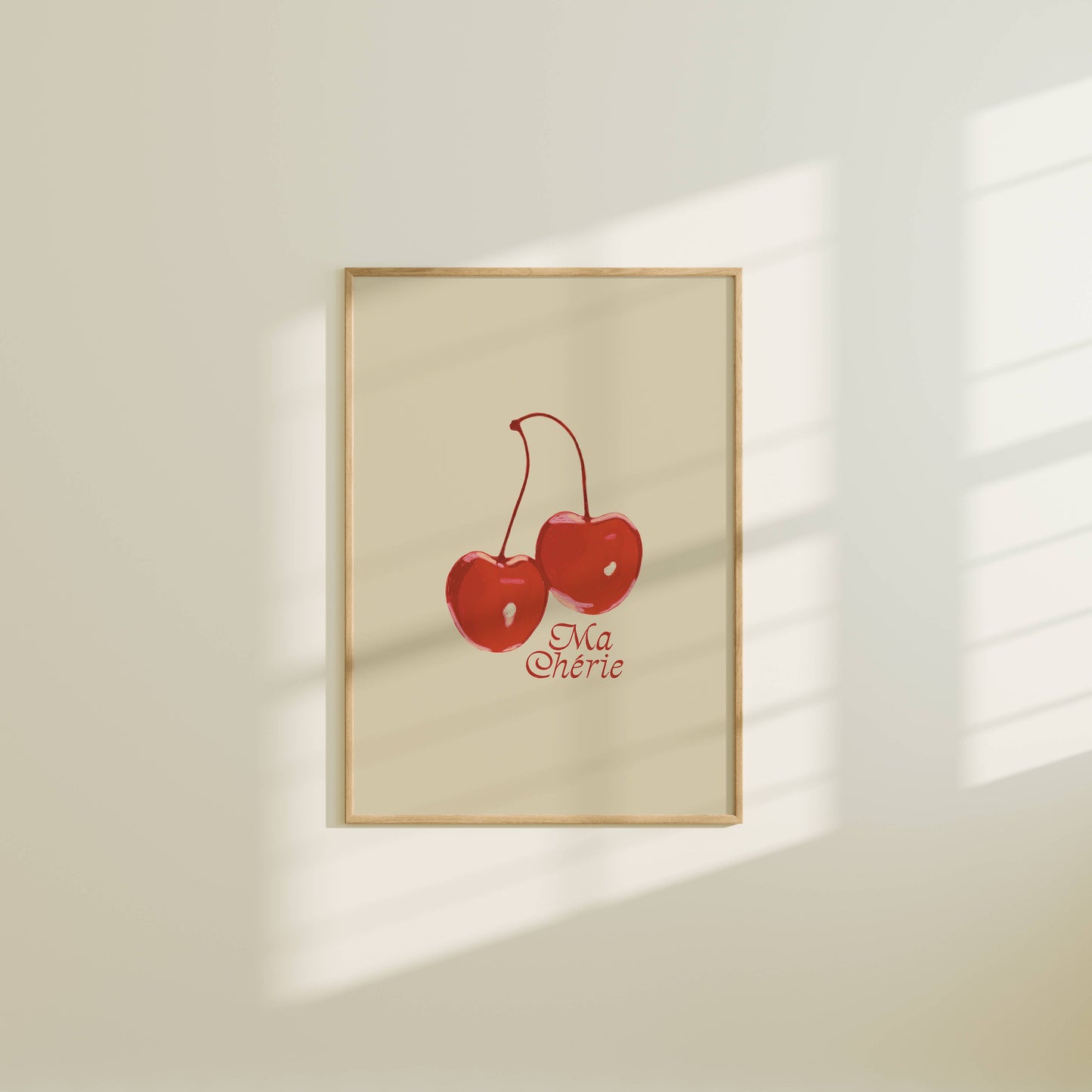 Ma Chérie Cherry Art Print