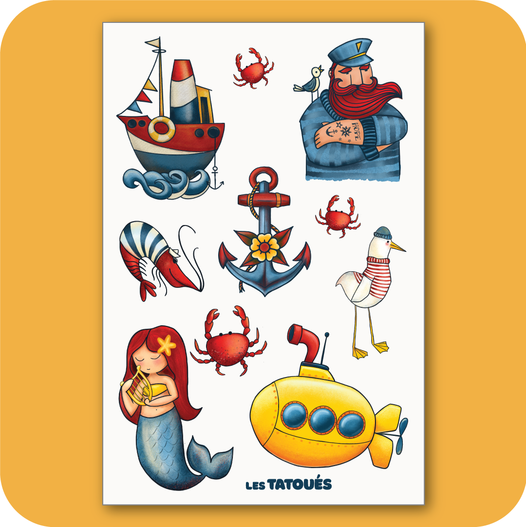 Les Tatoués - The Fisherman - Temporary Tattoos