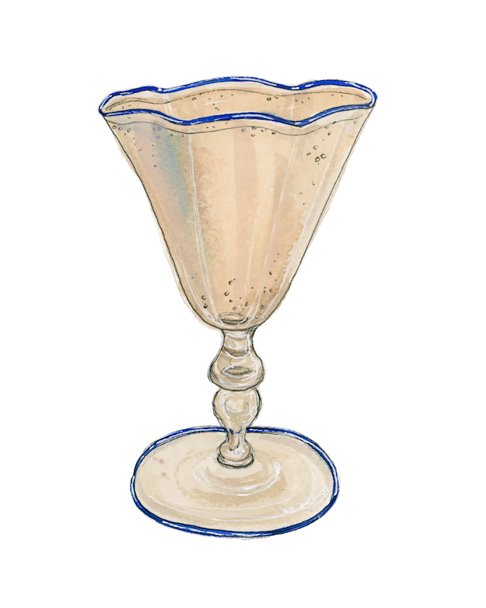 Blue Champagne Art Print
