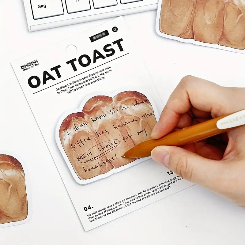 Oat Toast, Cafe Latte, Bread Slice, Croissant Post It’s