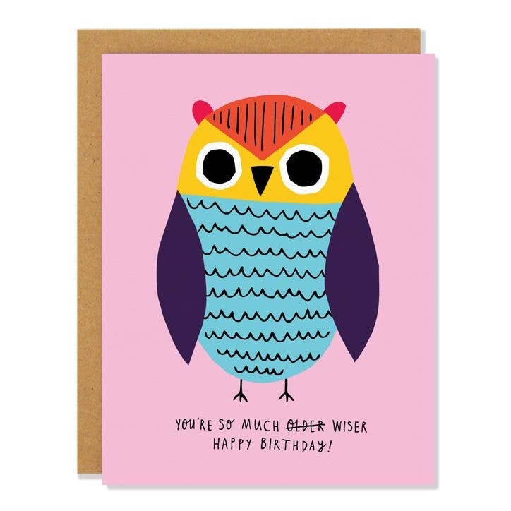 Wiser Owl - Birthday Card