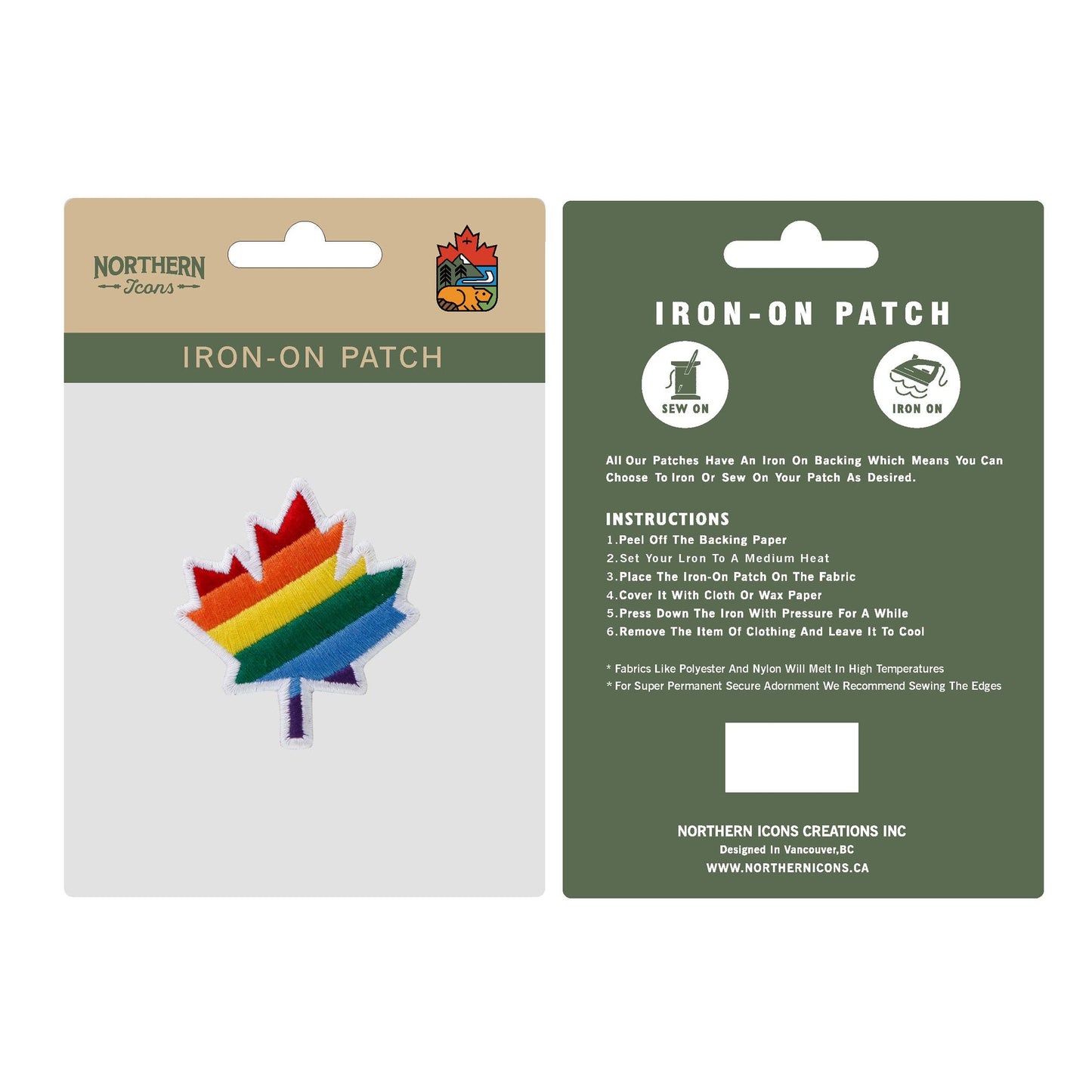 Canada iron-on embroidery patch