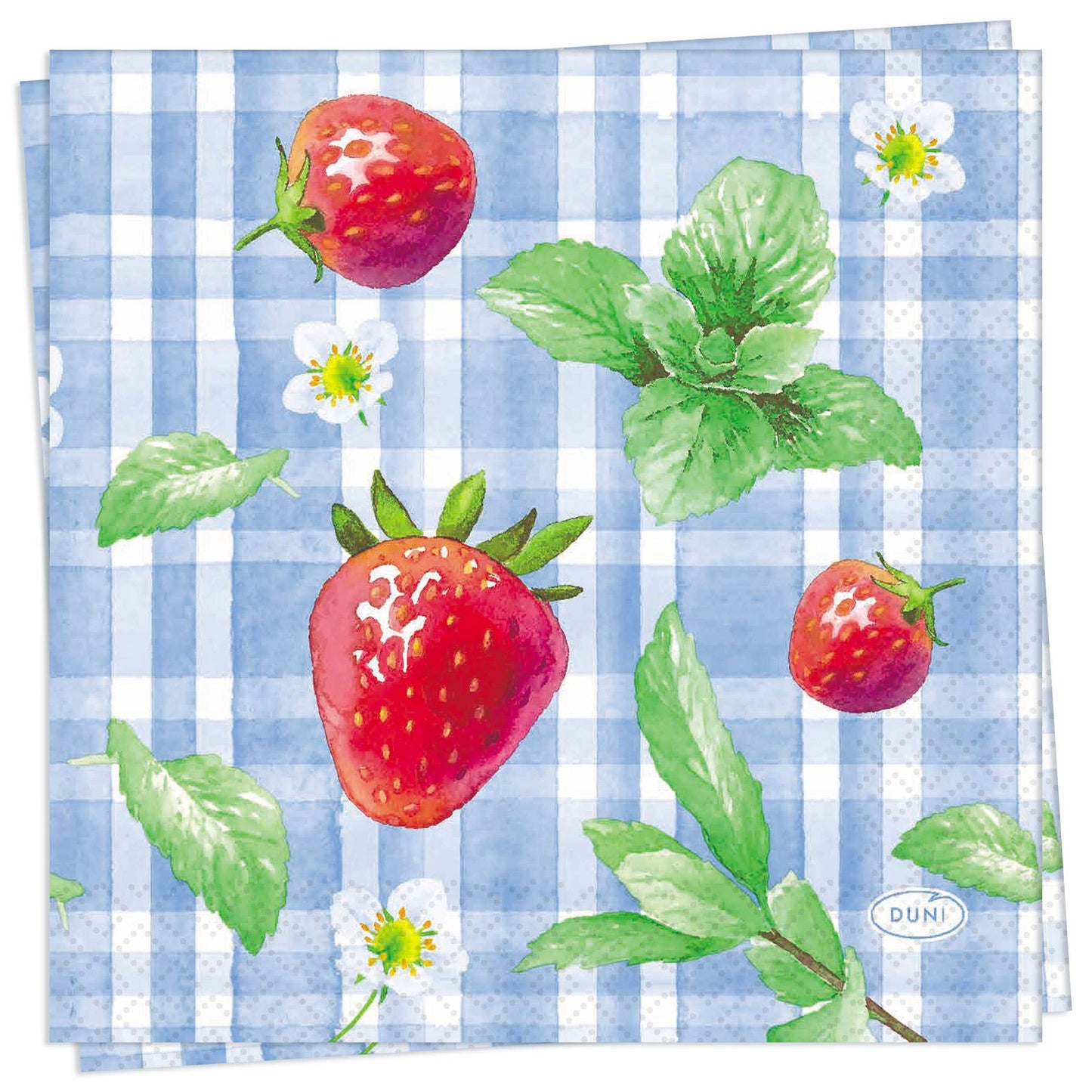 Strawberry Picnic Cocktail Napkin
