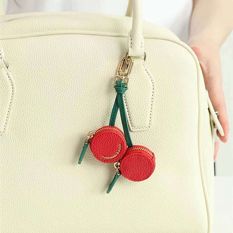 Cherry Coin Purse Keychain