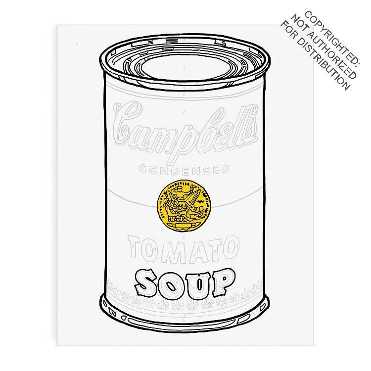 Andy Warhol Soup Can Paint By Number Kit
