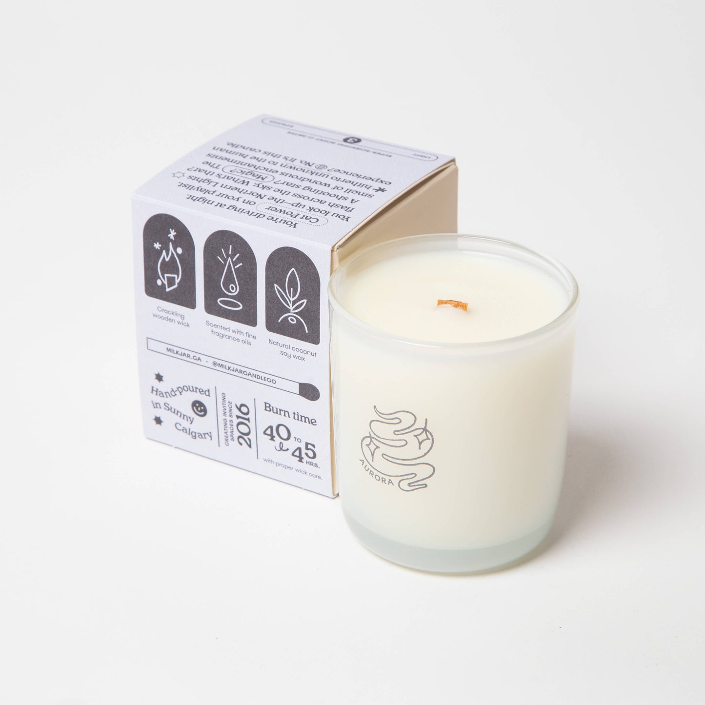 Milkjar Aurora - Mahogany Teakwood & Aspen Coconut Soy 8oz Candle