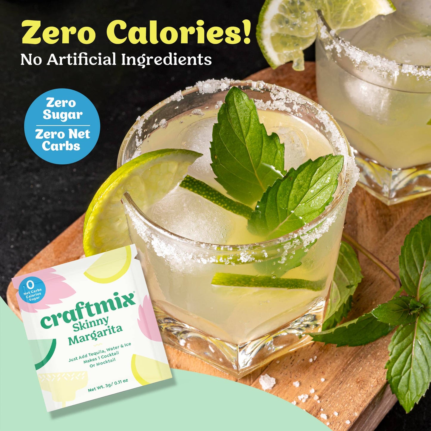 Skinny Margarita Cocktail / Mocktail Mixer - Single Serve