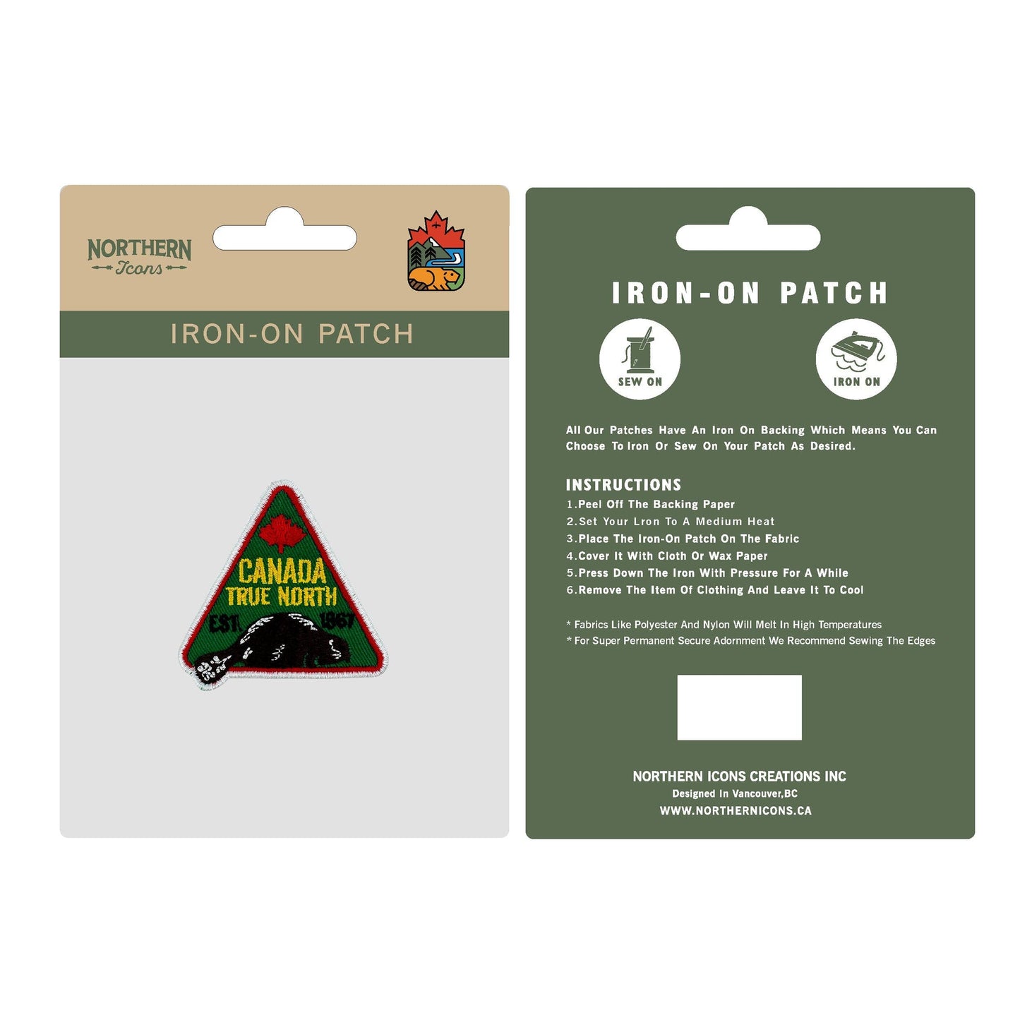 Canada iron-on embroidery patch