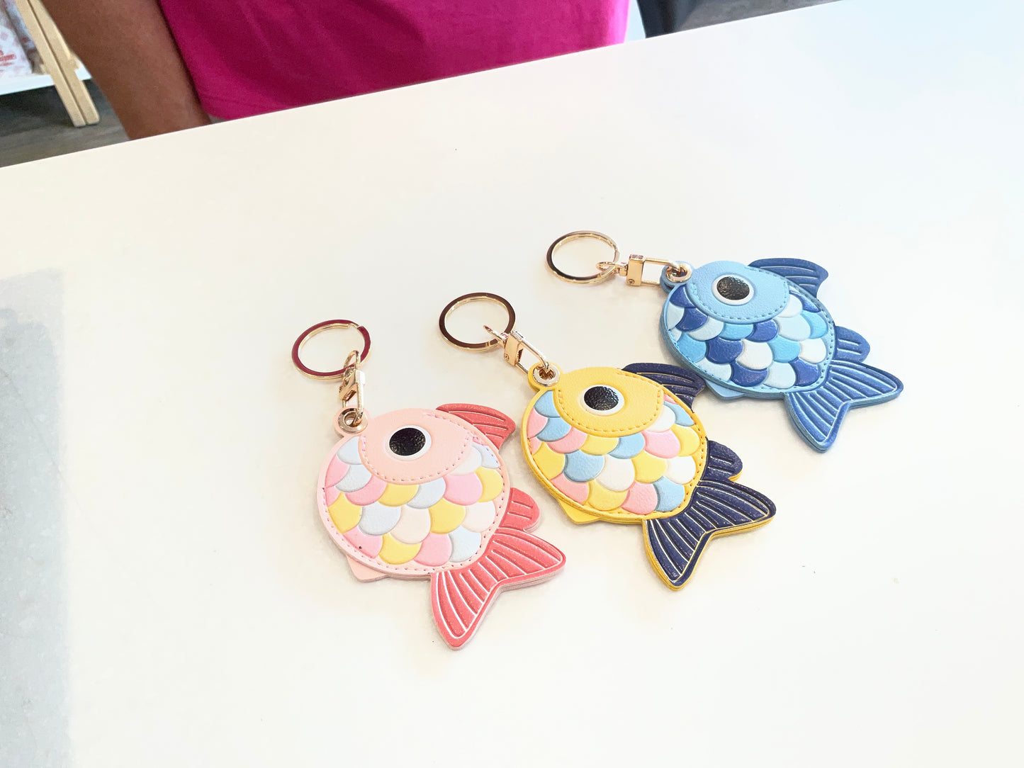 Round Fish Keychain