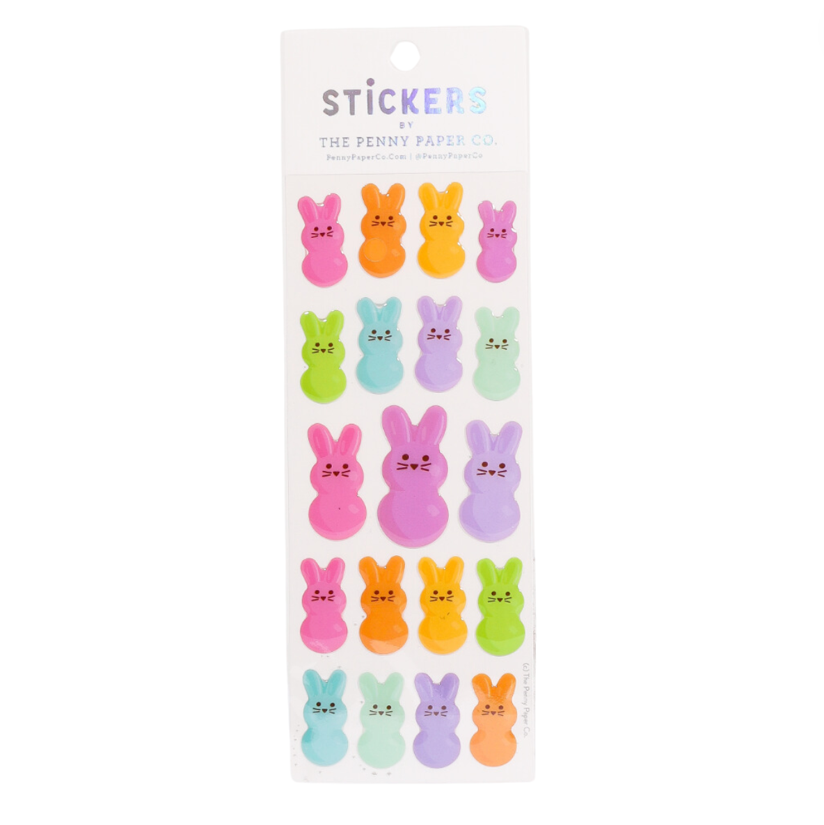 Easter Bunny Stickers, Epoxy