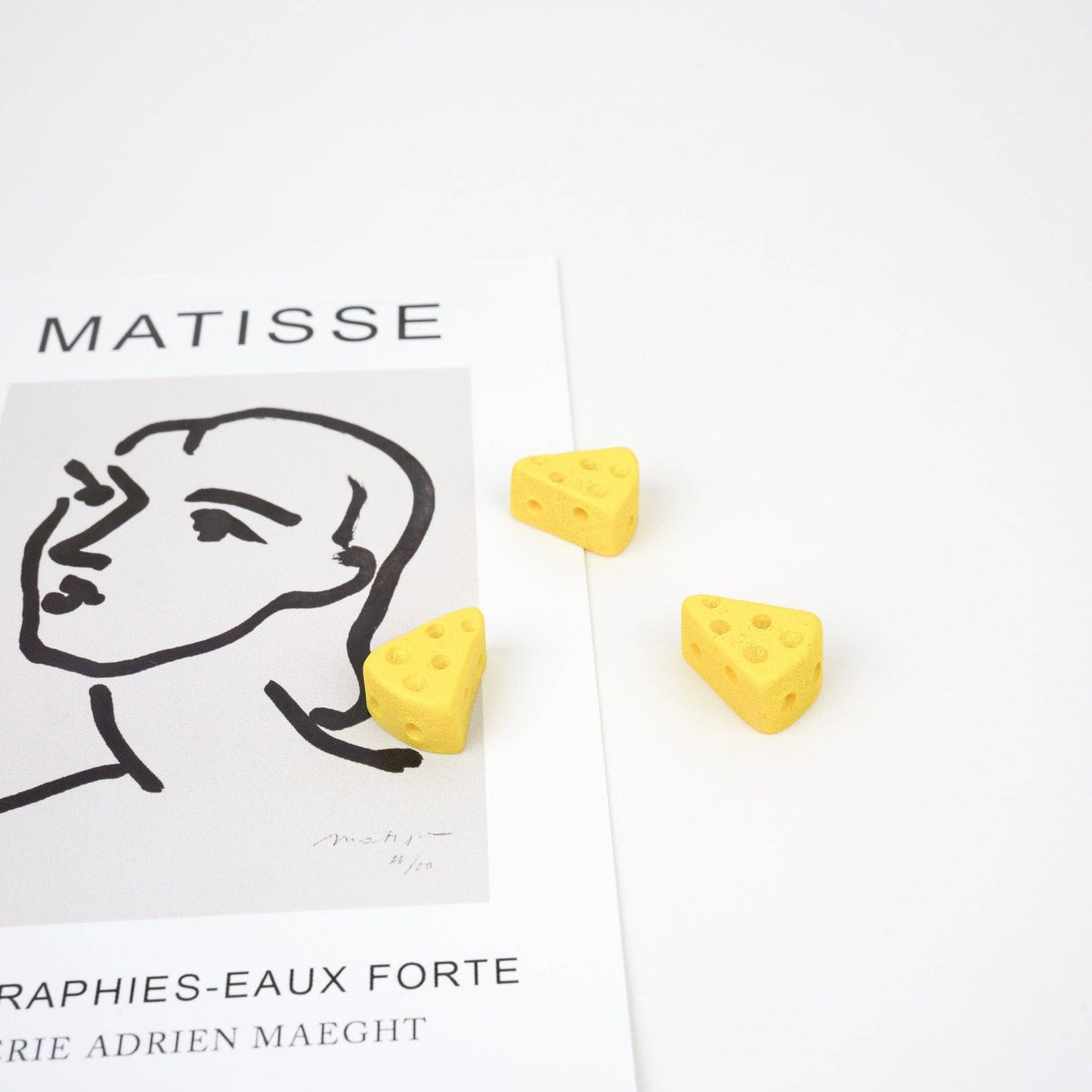 Swiss Cheese Magnet Set | Cute Notice Board Magnets | Cheese Lover's Gift | Whimsical Kitchen Decor | Fun Stationary
