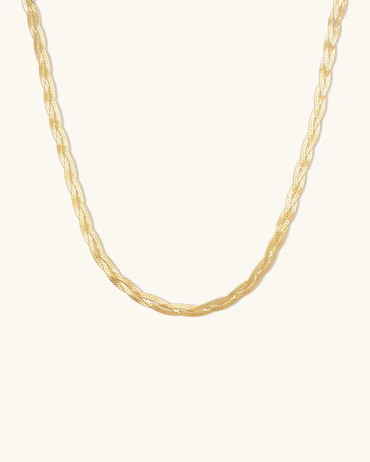 Leah Alexandra Braided Harringbone Necklace