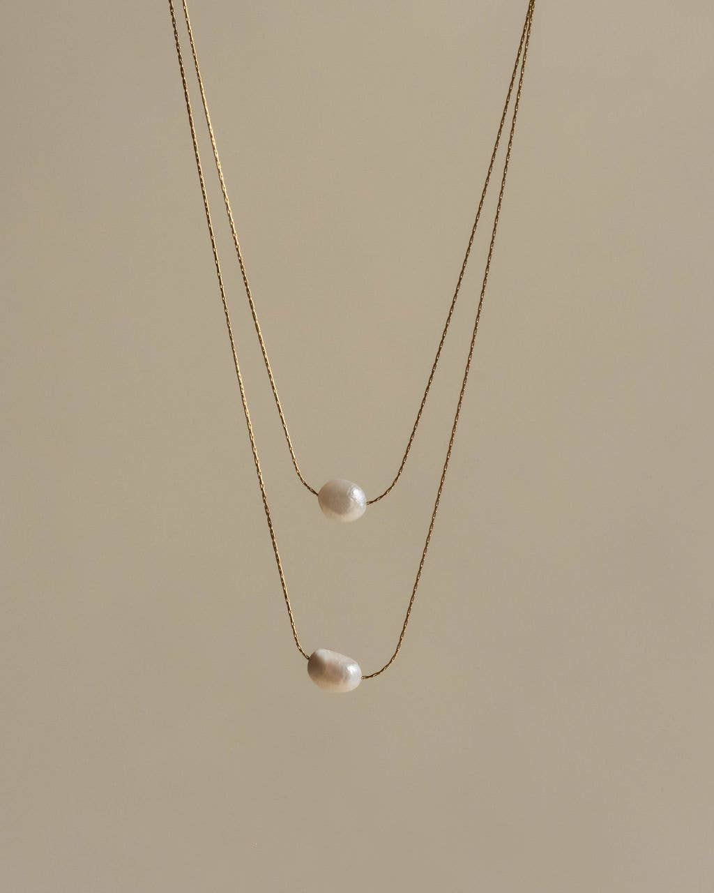 Double Strand Pearl Necklace