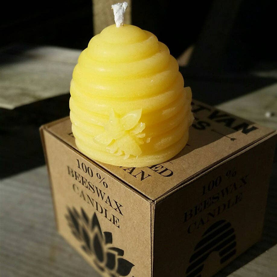 East Van Bees Wax Candle Skep Beehive