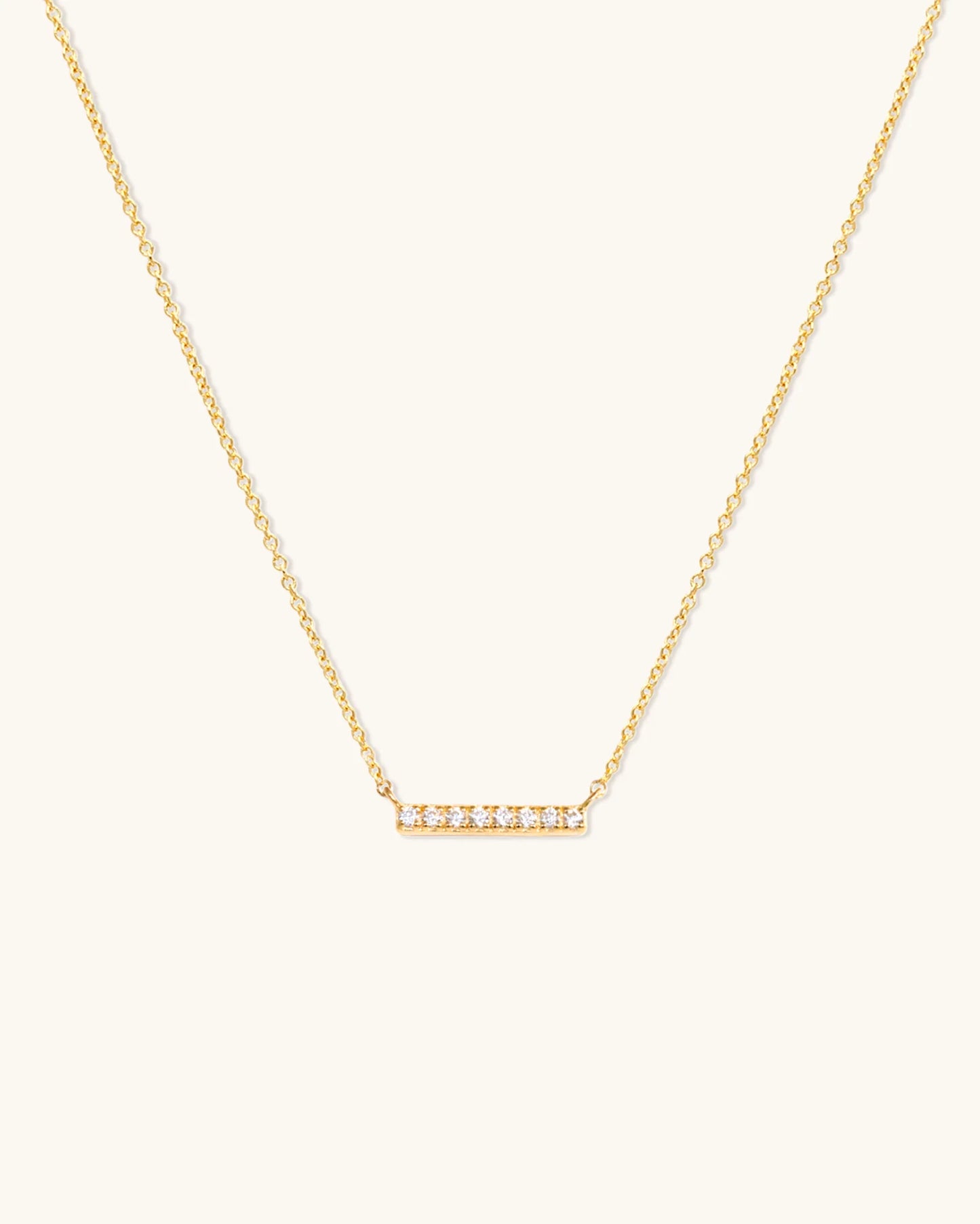 Leah Alexande Pave Bar Necklace