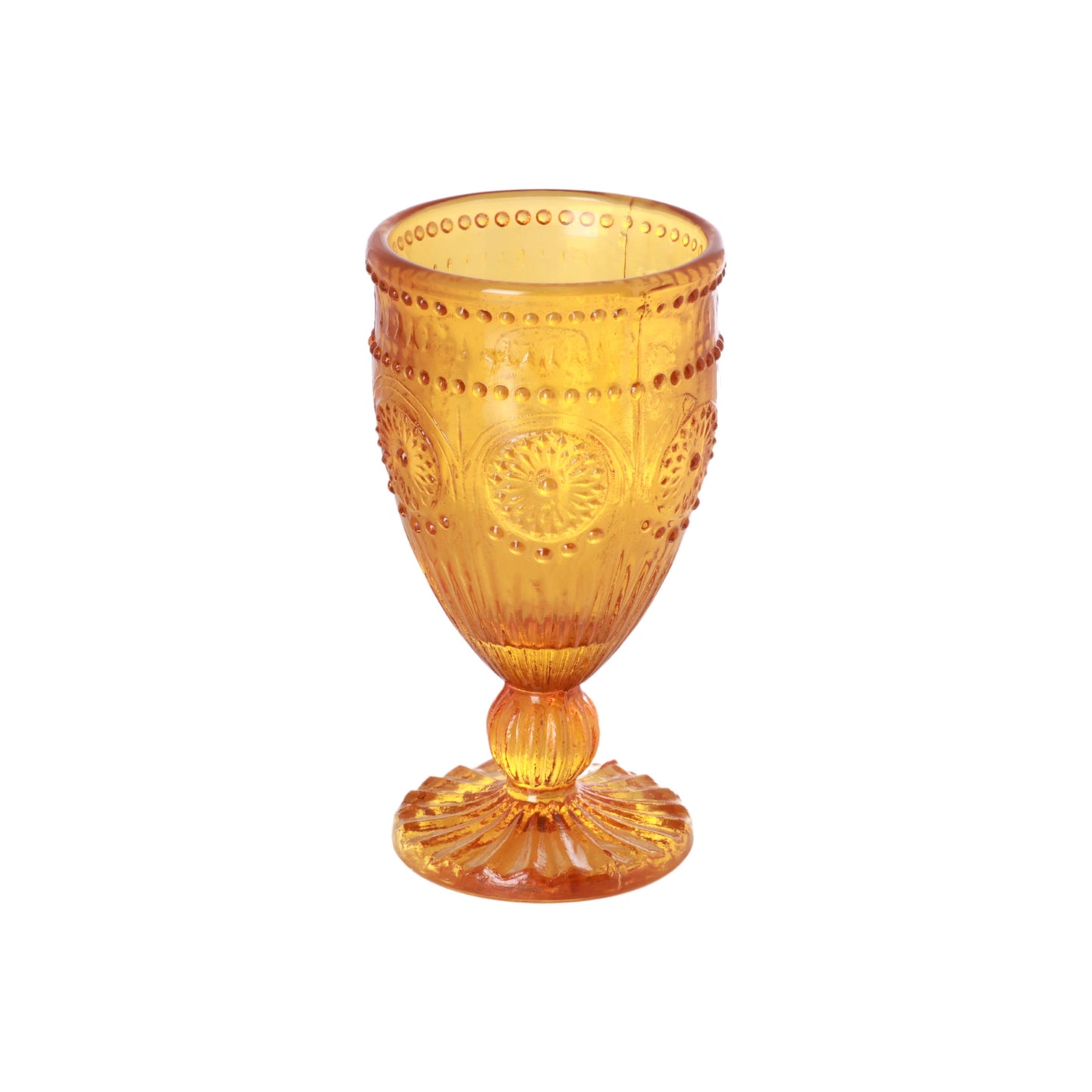 Evara Vintage Wine Glass Yellow
