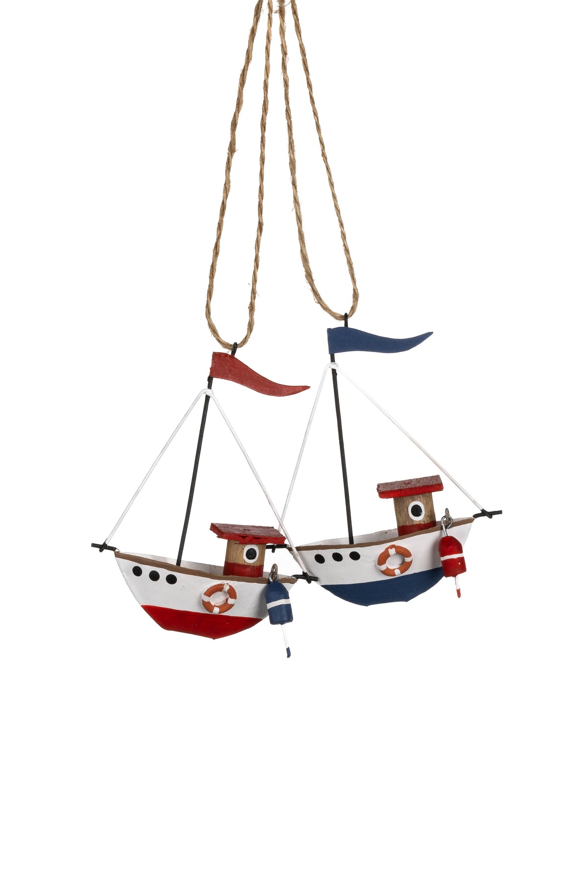 Mixed Boats Blue and Red