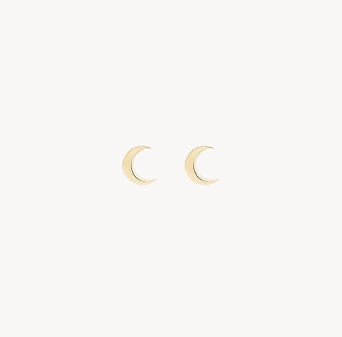 Bluboho Everyday Little Crescent Moon Earrings 14k