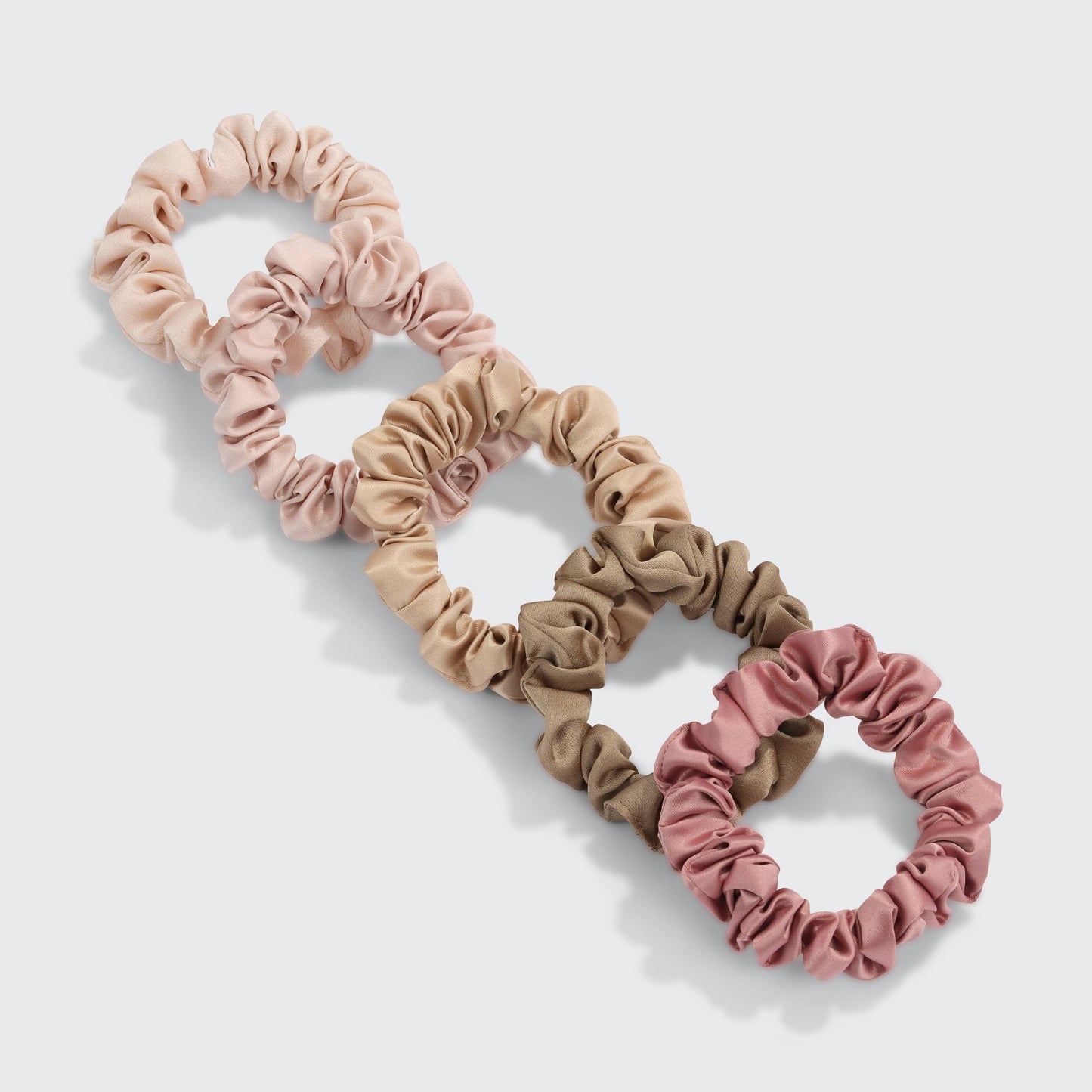 Kitsch | Ultra Petite Satin Scrunchies 6pc | Terracotta