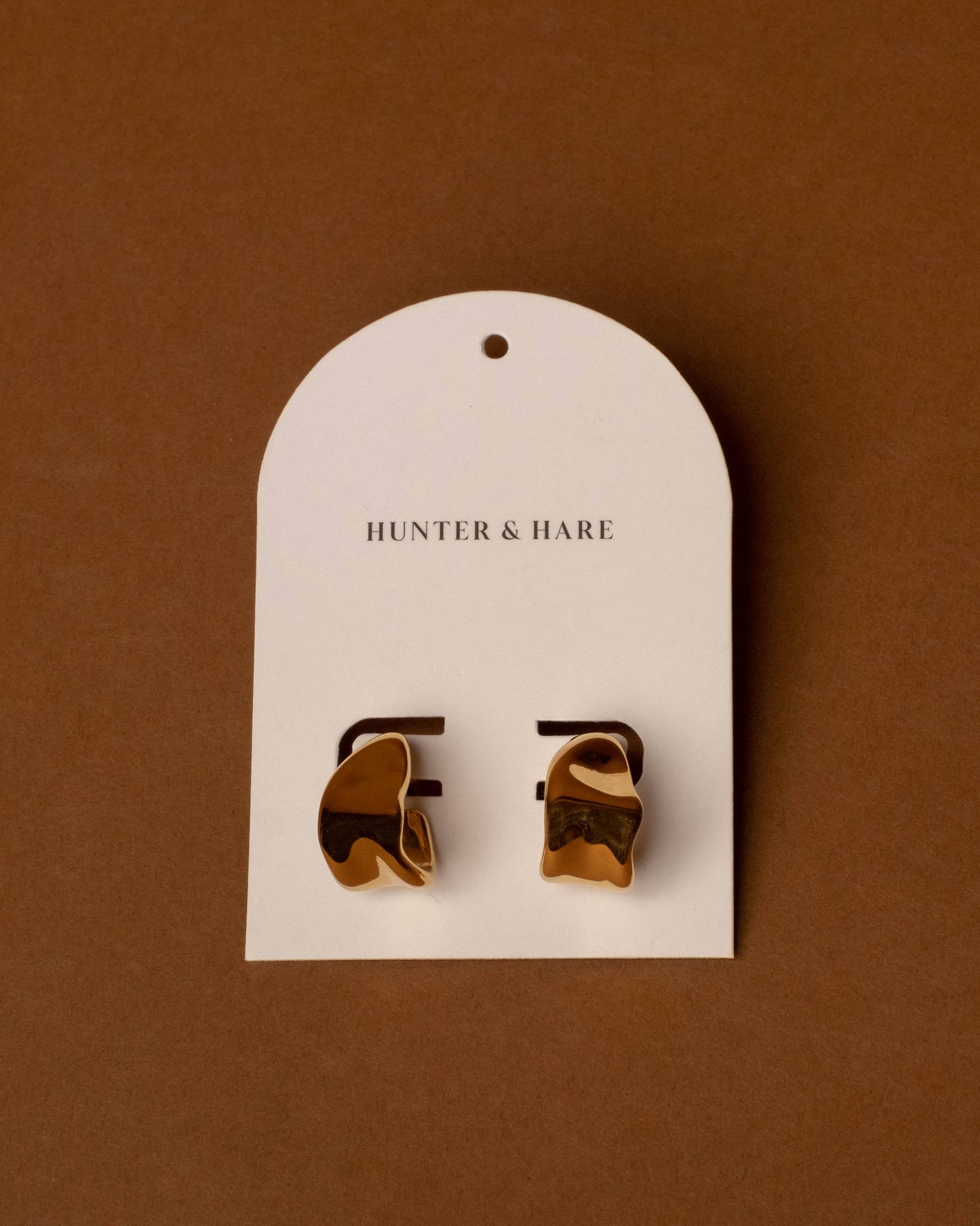 Chunky Organic Open Hoops Gold