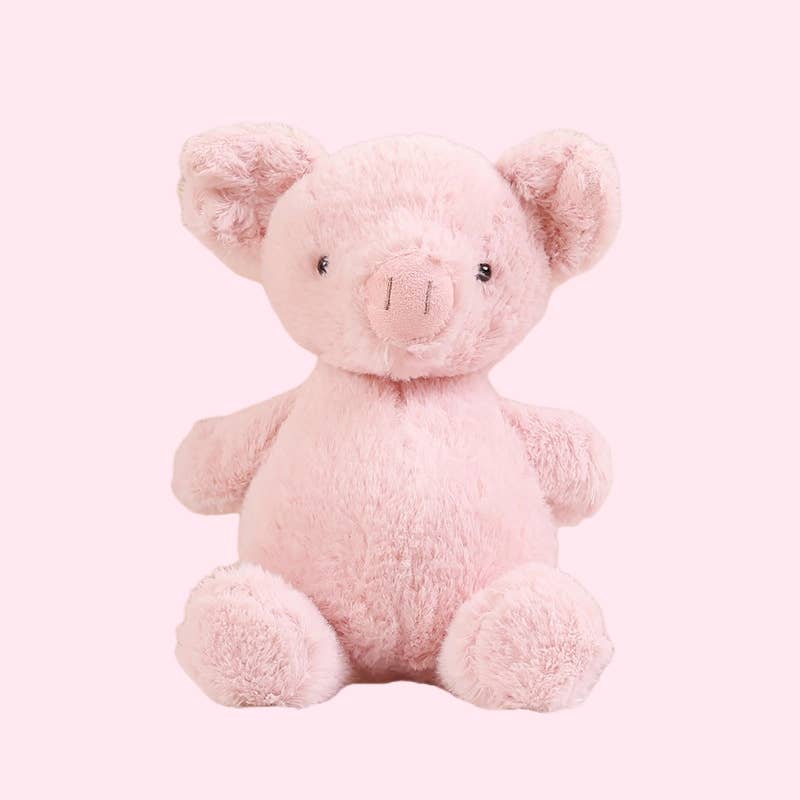 7" Pink Pig Plush