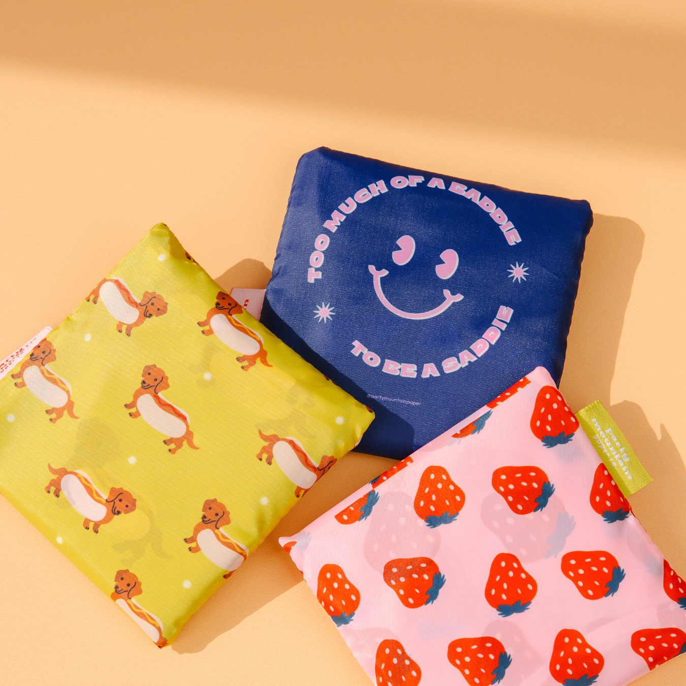 Strawberry Foldable Nylon Tote Paper Mountain Party