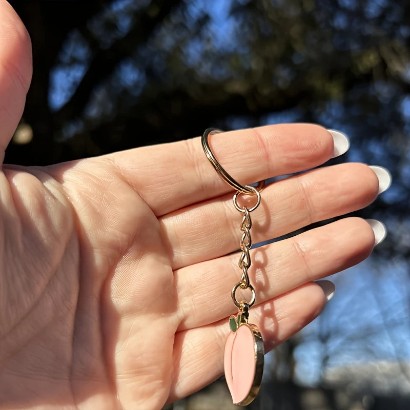 Peach Keychain