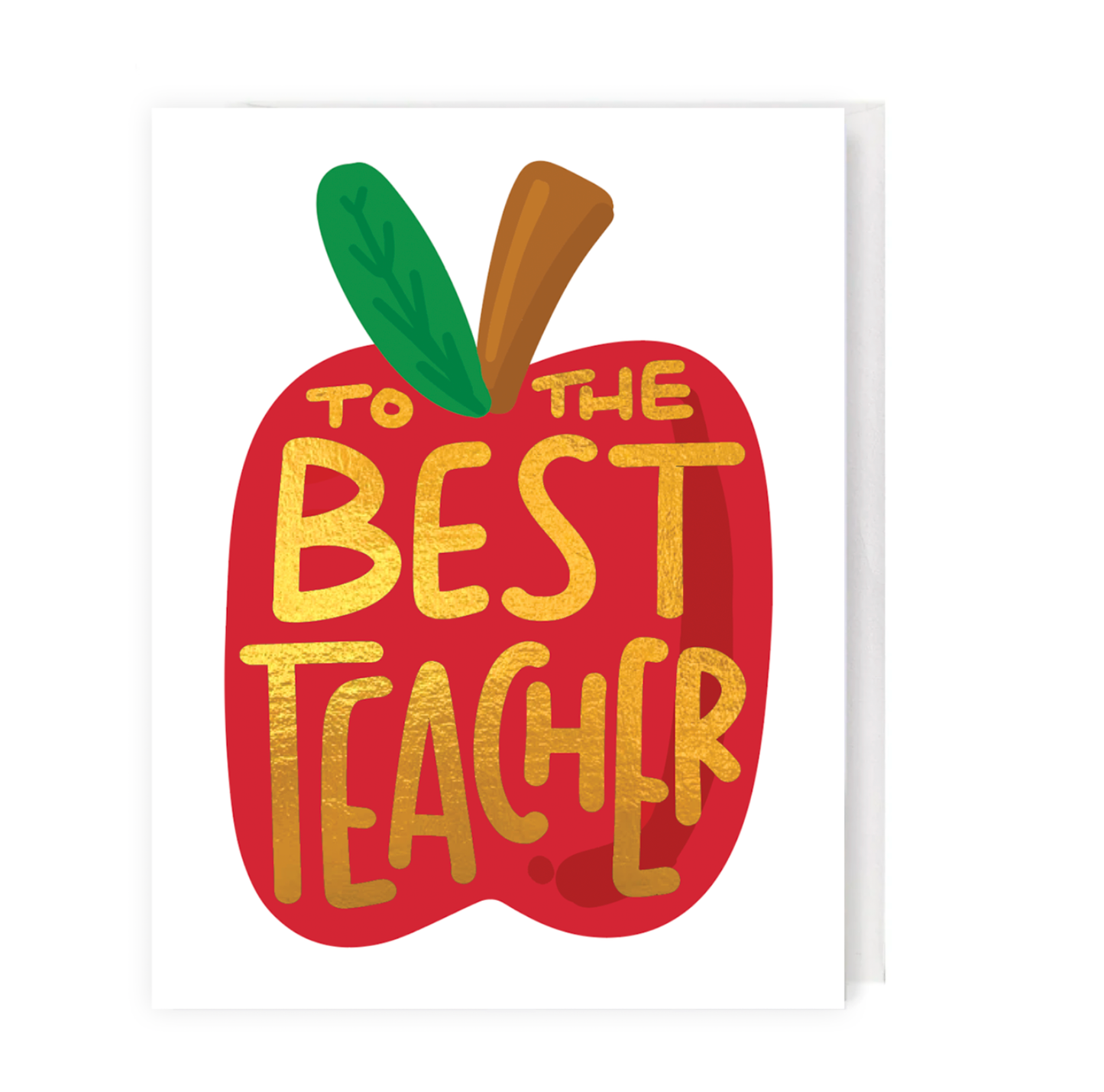 Best Teacher, Foil Greeting Card