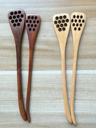 Honey Dippers With Hex Holes
