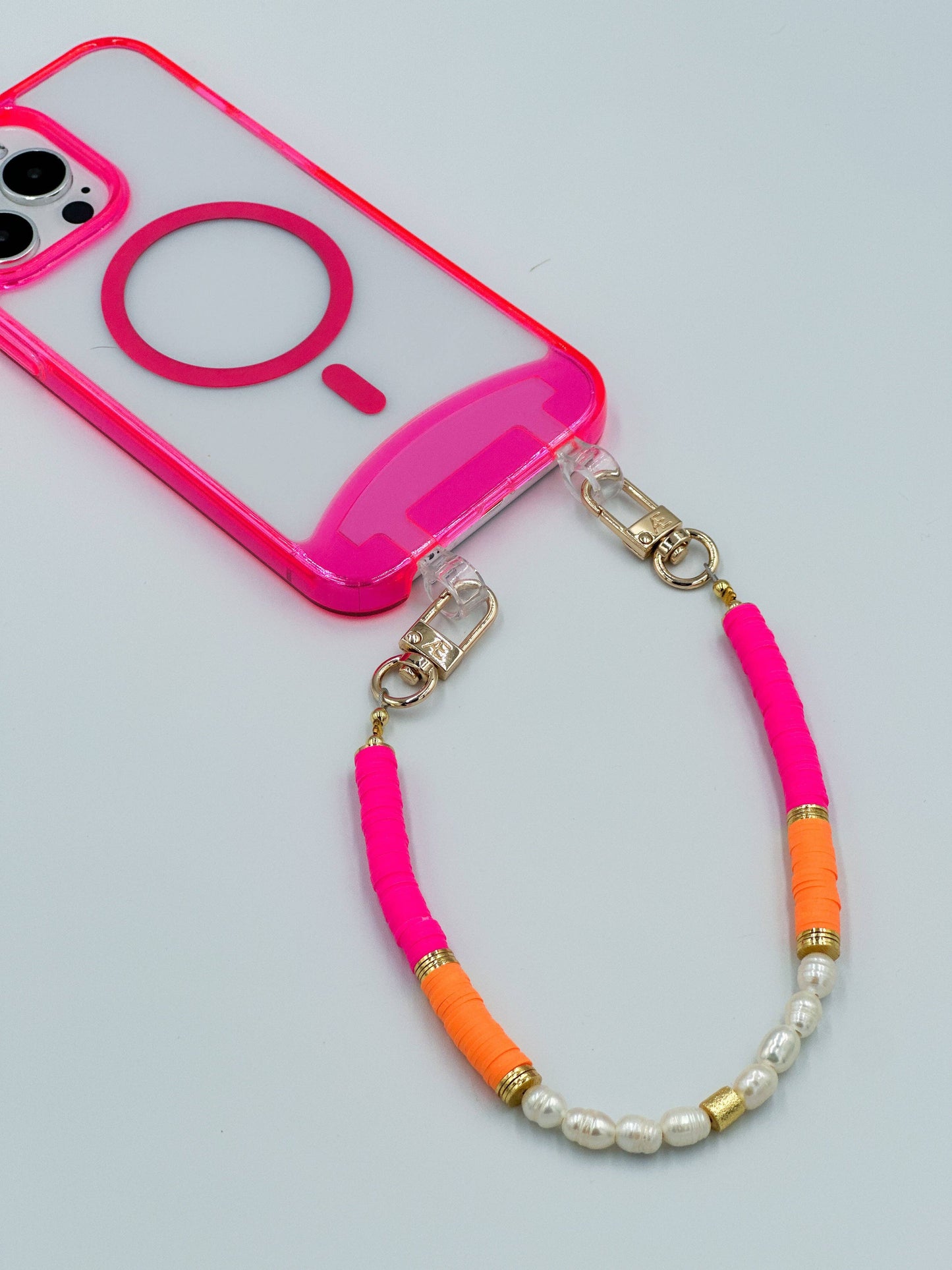 The Caep Clear Neon Pink iPhone Case - MagSafe