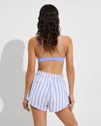 Left on Friday Getaway Short Beach Stripe Riptide/Coconut