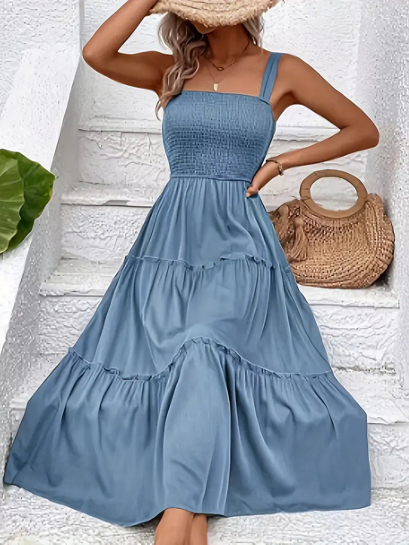 Baby Blue Sleeveless Maxi Dress