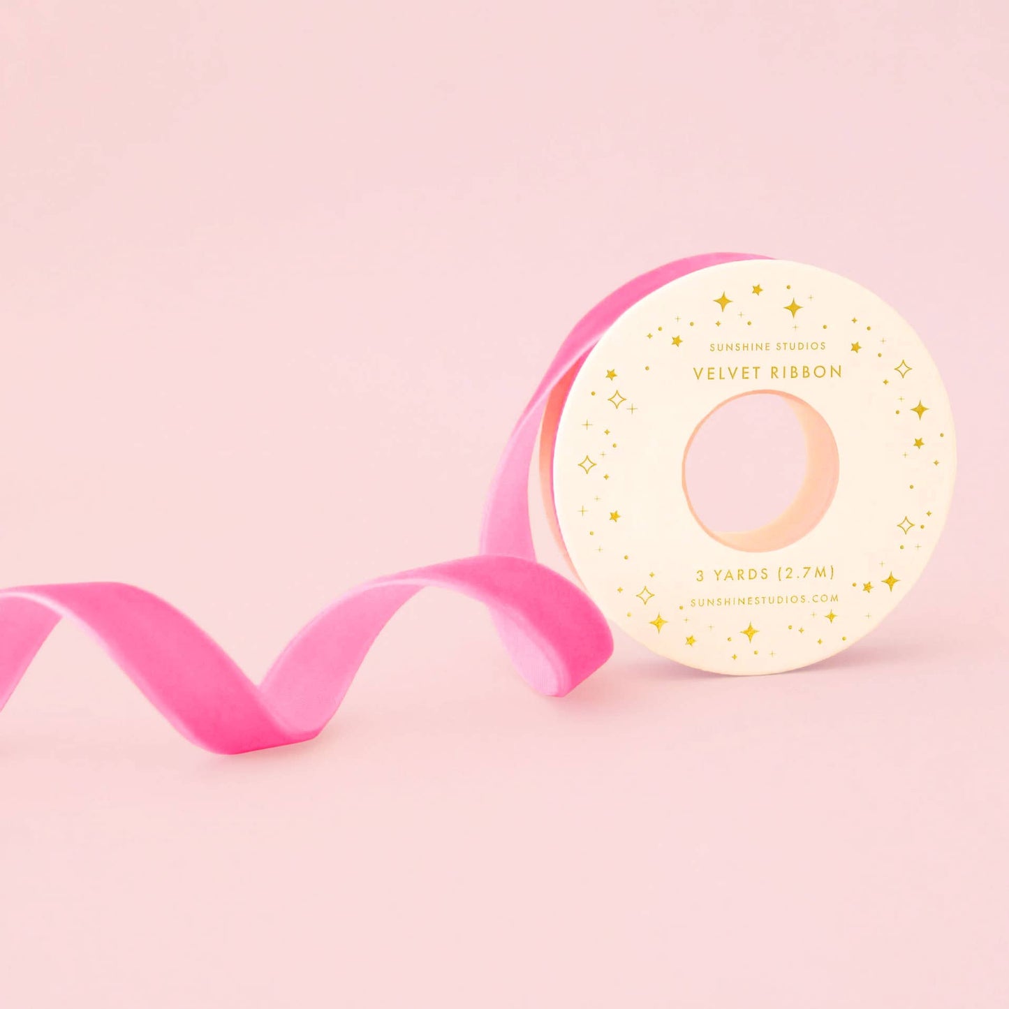 Velvet Ribbon Spool | Hot Pink