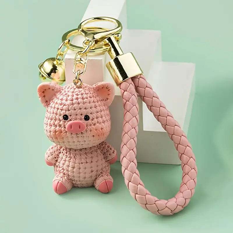 Pig Bell Key Chain