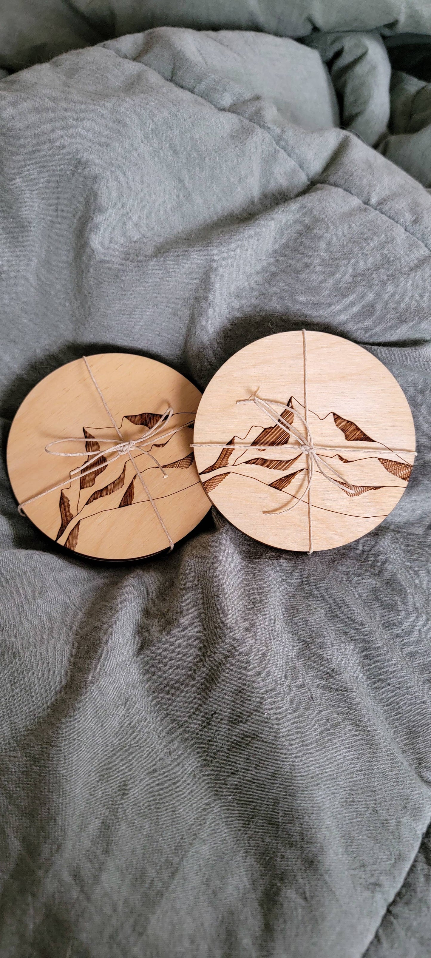 Coasters Wooden Engraved