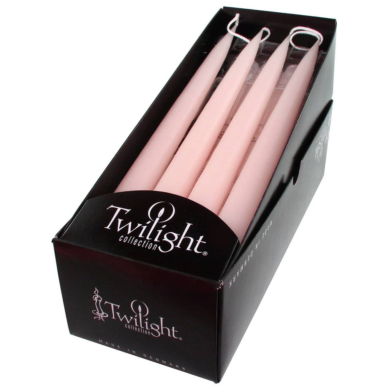 Powder Pink Danish Taper Candle | 12 Pack