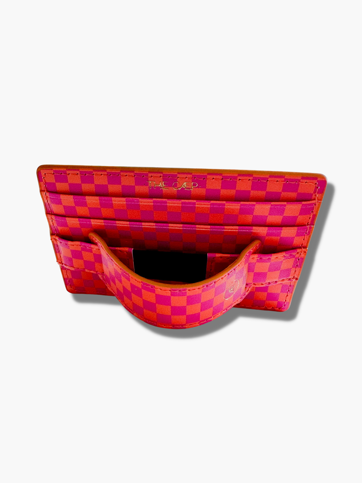 The Caep Pink/Orange Checkered Hoop Wallet