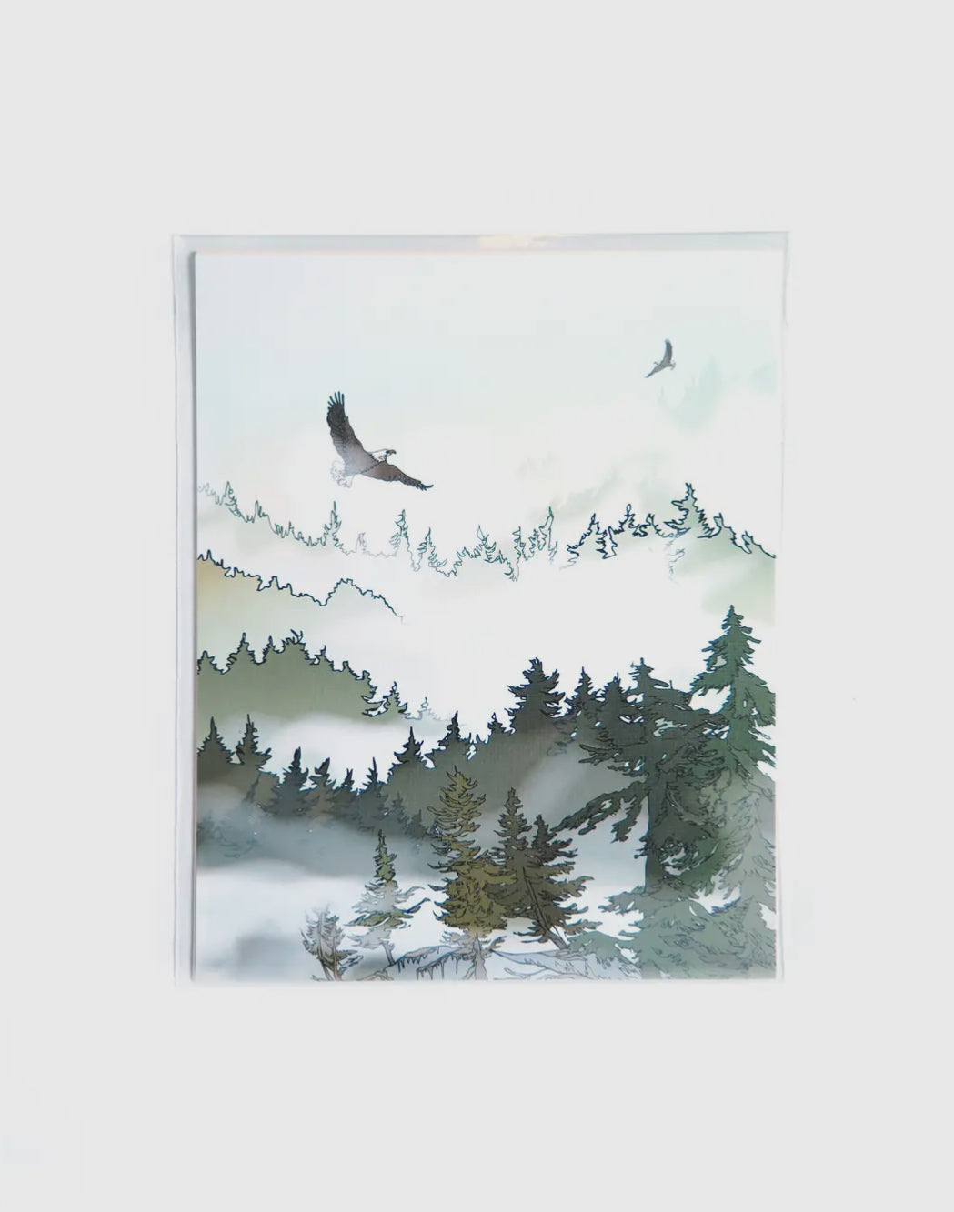 Wild Life Foggy Forest Print