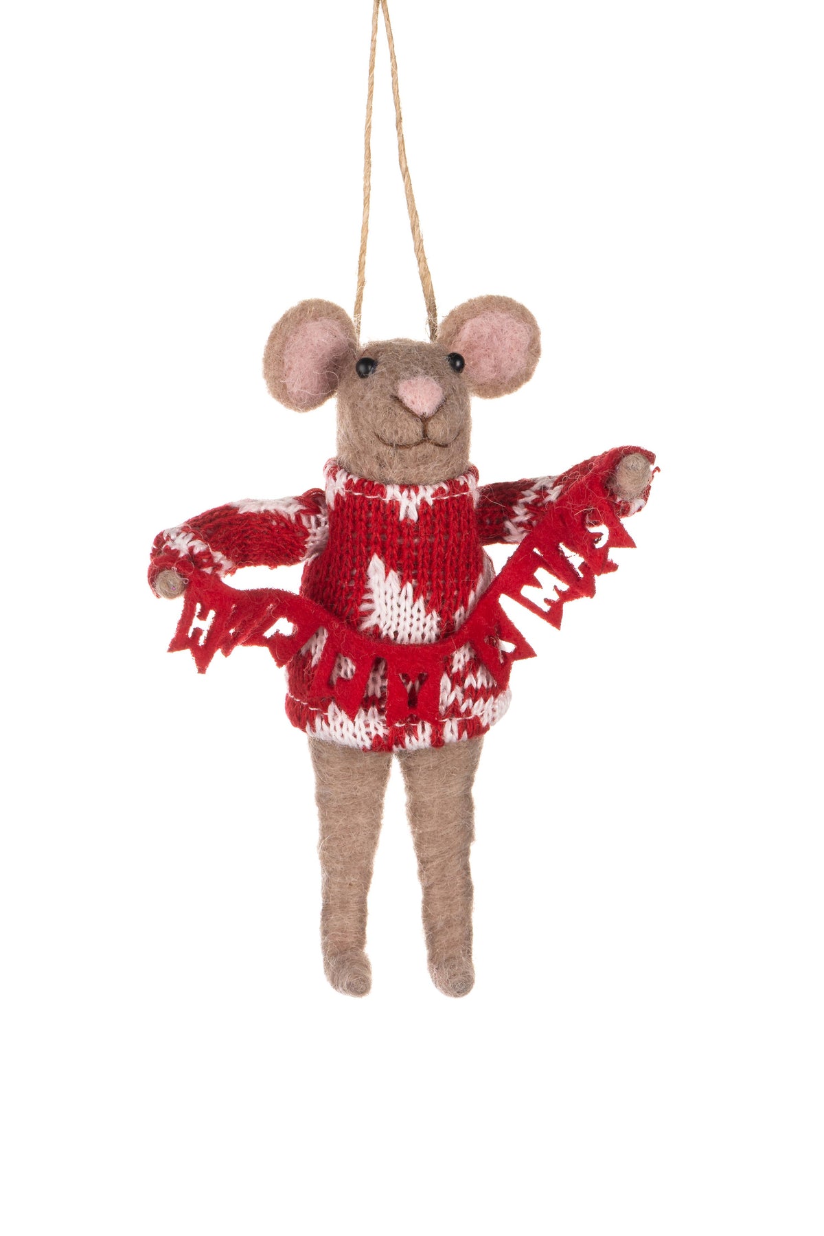 Happy Xmas Bunting Mouse