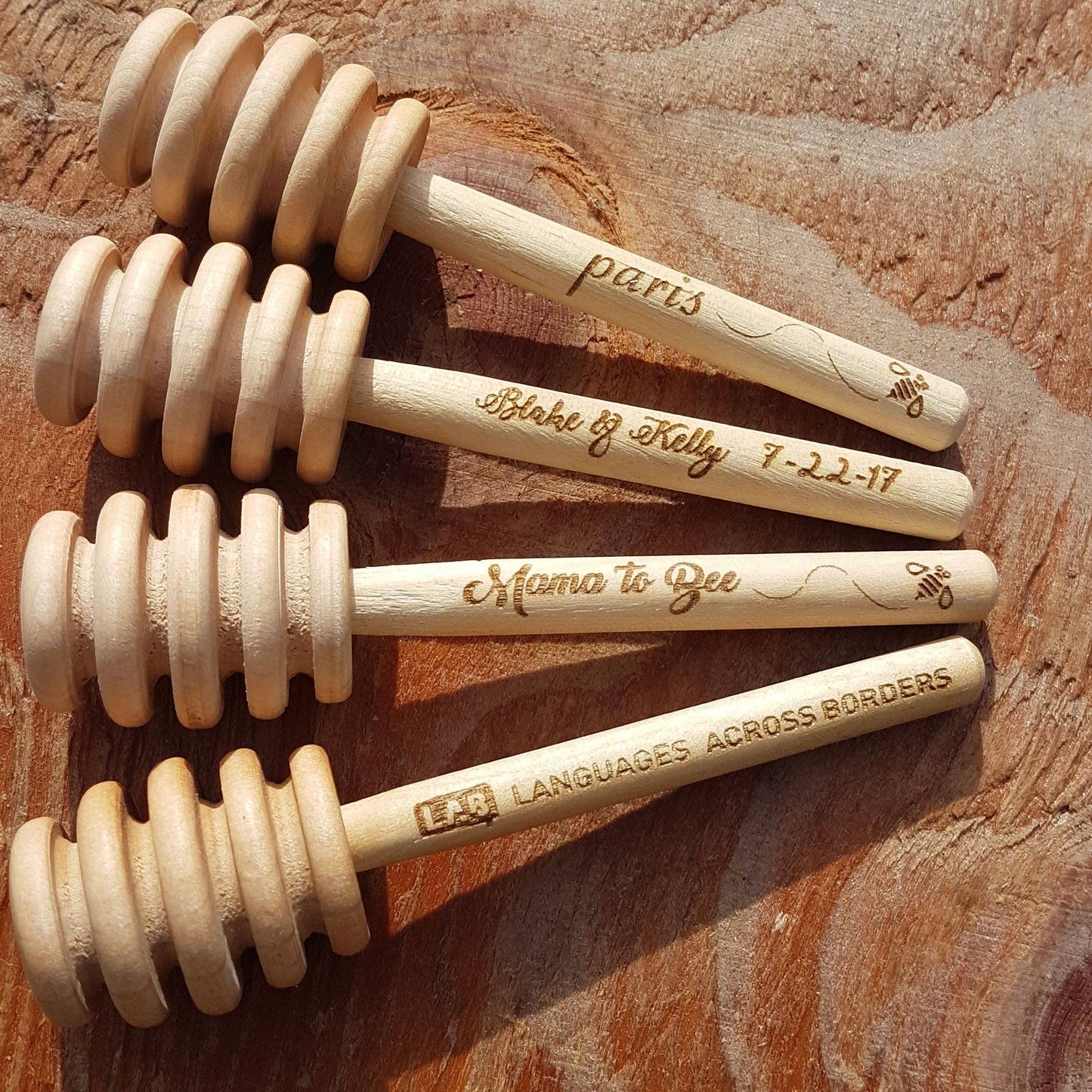 Custom Engraved Wooden Honey Dipper