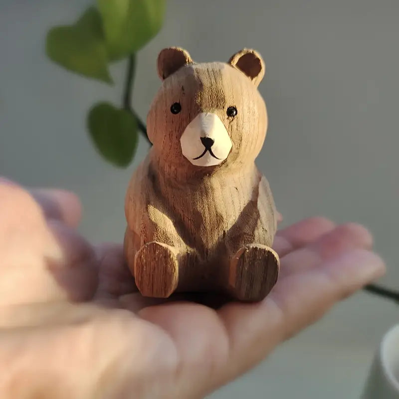Hand Carved Wooden Bear Large