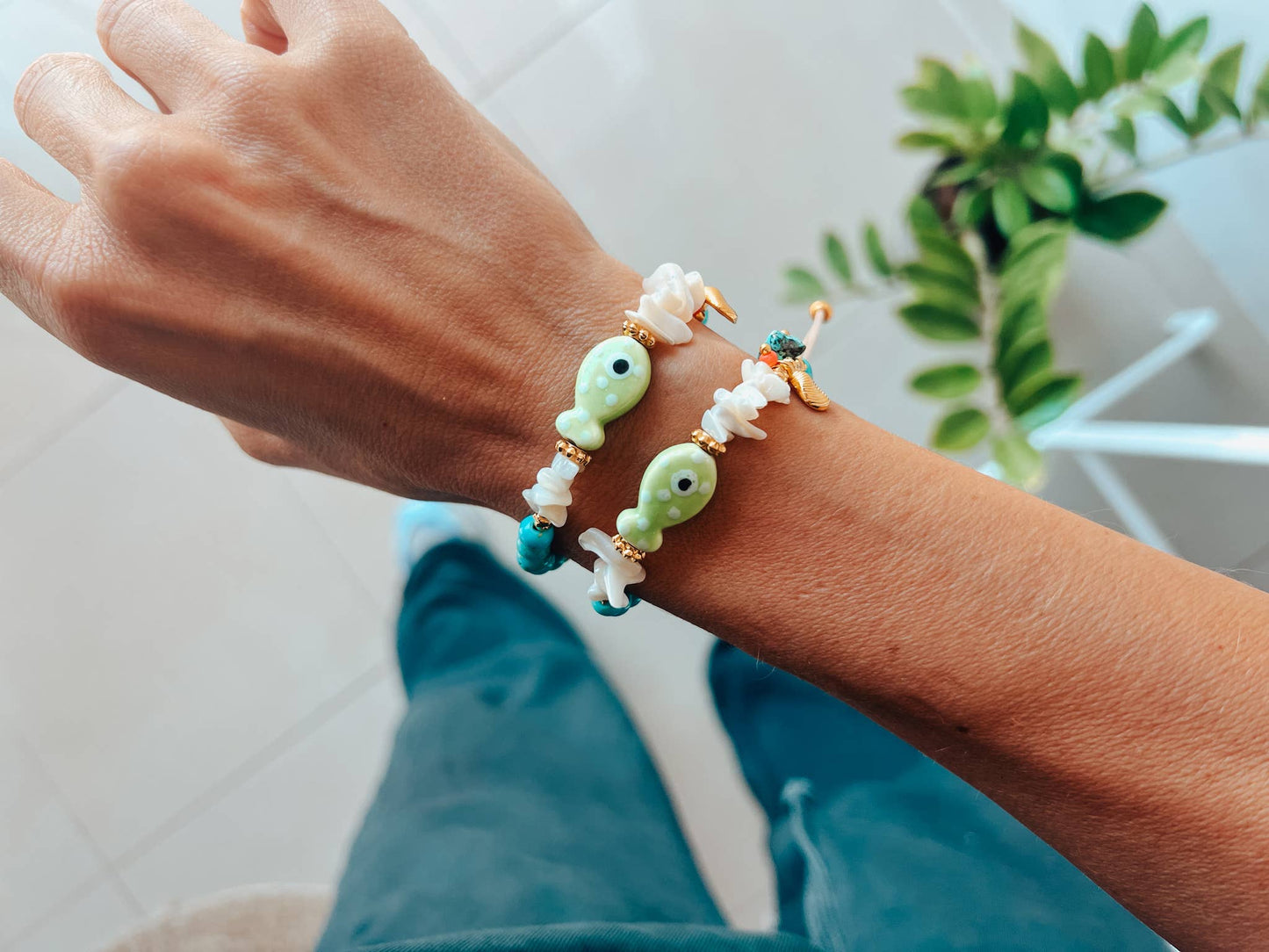 Summer fish colorful beaded bracelet