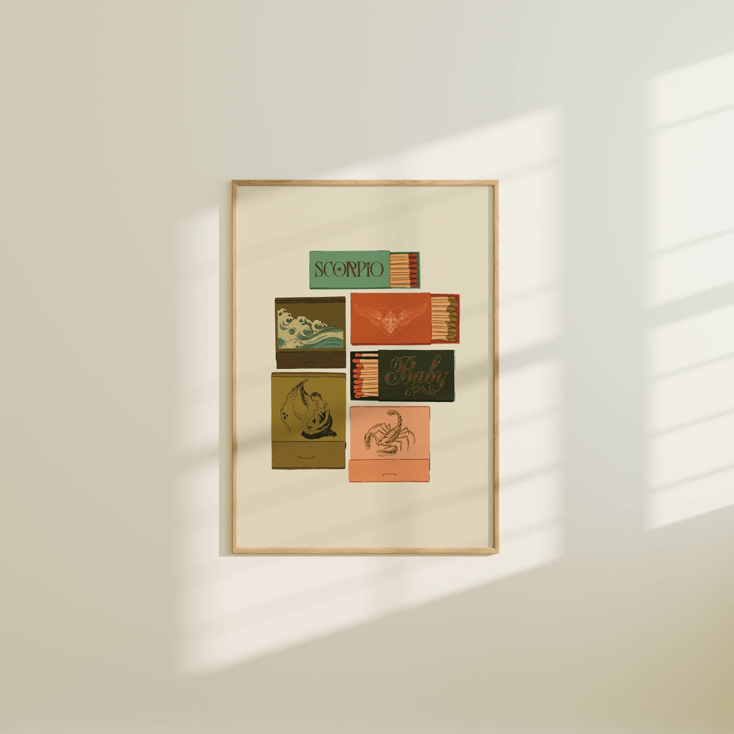 Zodiac Vintage Inspired Matchbook/Matchbox Prints