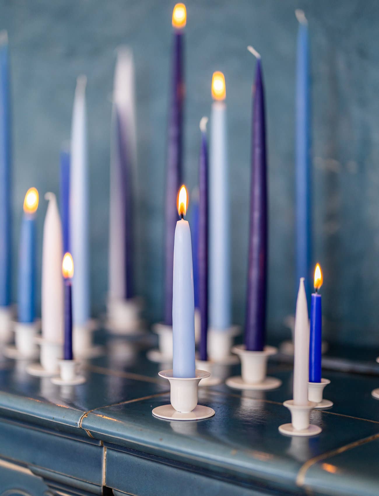 Light Blue Danish Taper Candle