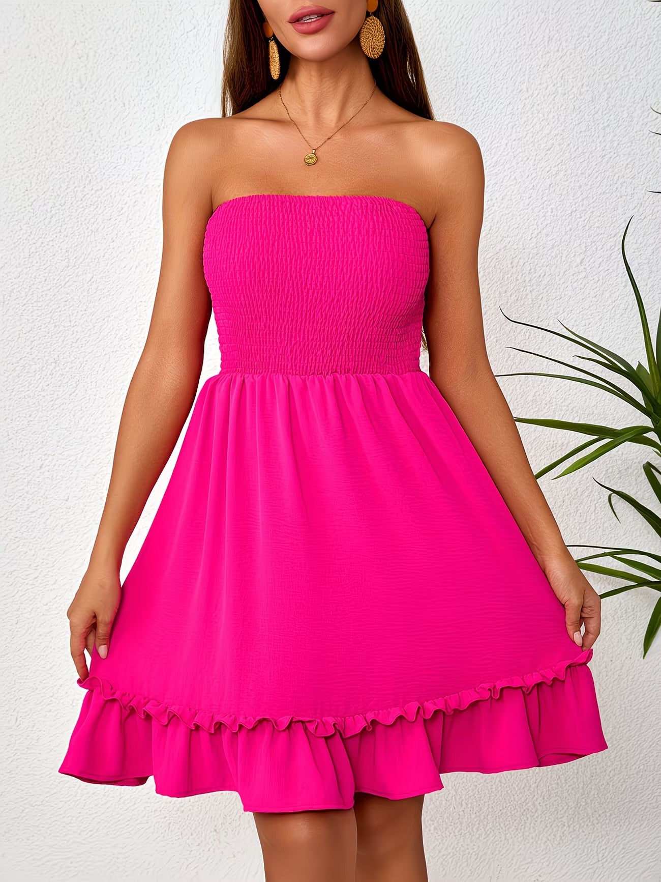 Pink Strapless Dress