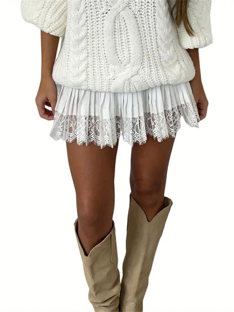 Lace Mini Skirt