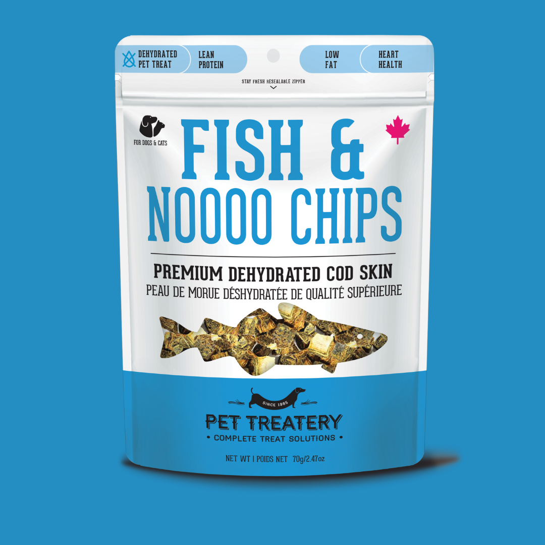 Fish & Noooo Chips: Cod Skin Dehydrated Pet Treats: High-Protein & Low-Calorie