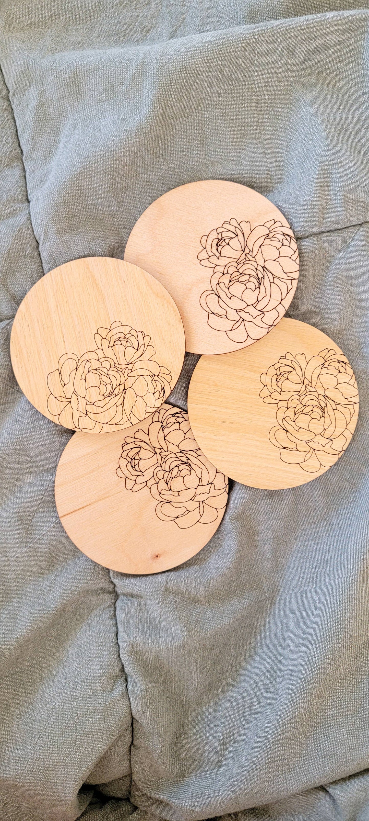 Coasters Wooden Engraved