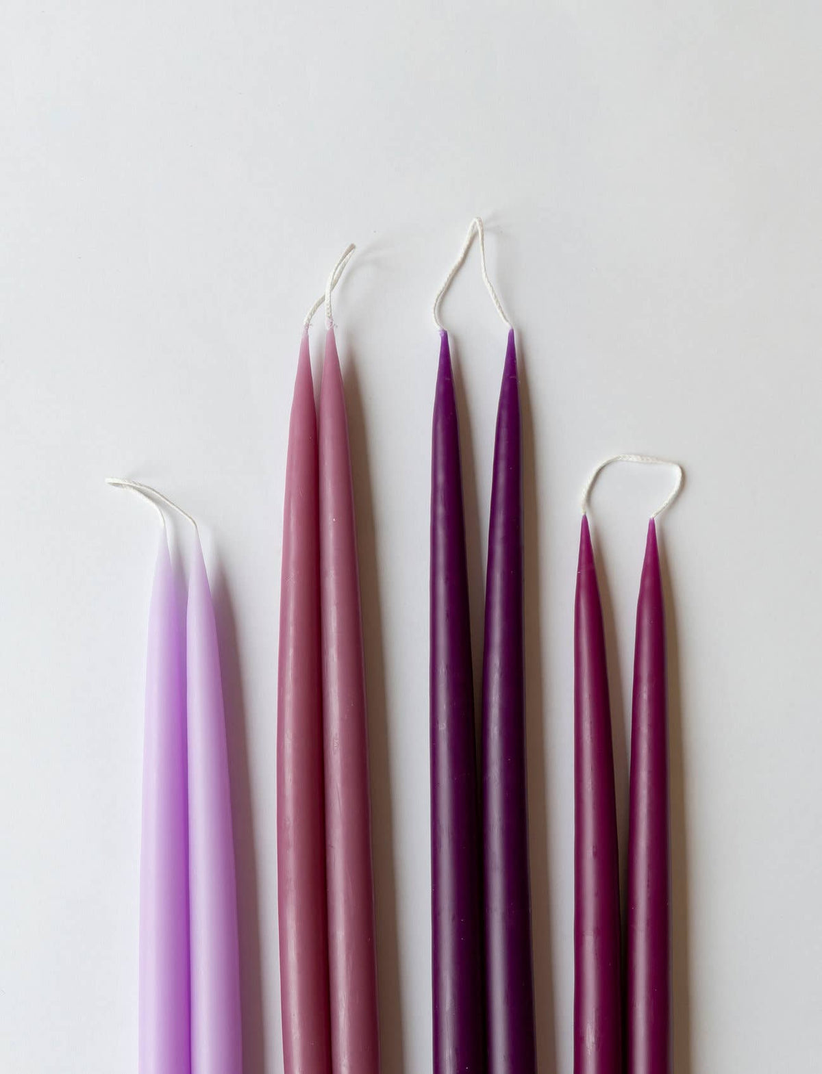 Light Heather Danish Taper Candle | 12 Pack